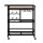 Artiss Bar Cart Drinks Trolley 72cm Black Walnut Metal Frame Wine Rack Glass Holder Removable Racks Hooks