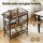 Artiss Bar Cart Drinks Trolley 72cm Black Walnut Metal Frame Wine Rack Glass Holder Removable Racks Hooks