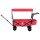 Gardeon Garden Cart with Removable Canopy, Steel & 600D Polyester, 92x55x100cm, Red - Versatile Outdoor Trolley