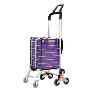Emajin 35L Foldable Shopping Cart Trolley, Aluminium Frame, Stair Climbing Wheels, Water-Resistant, 20kg Capacity