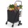 Emajin Folding Aluminium Stair Climbing Shopping Cart Trolley Black 50kg Capacity Foldable Utility Trolley for Groceries