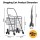 Emajin Folding Aluminium Stair Climbing Shopping Cart Trolley Black 50kg Capacity Foldable Utility Trolley for Groceries