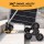 Emajin Folding Aluminium Stair Climbing Shopping Cart Trolley Silver Black Lightweight 50kg Capacity