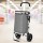 Emajin Foldable Shopping Trolley Cart 45kg, Aluminium Frame, 2 Side Pockets, Ice Bag, Water-Resistant, Grey