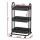 Artiss 3-Tier Kitchen Storage Trolley Cart with Wheels, Steel Frame, 45kg Capacity, 46x35.5x80cm, Black