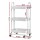 Artiss 3 Tier Storage Trolley Kitchen Cart, Steel Frame, 46x35.5x80cm, Organiser with Wheels, White