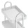 Artiss 3 Tier Storage Trolley Kitchen Cart, Steel Frame, 46x35.5x80cm, Organiser with Wheels, White