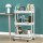 Artiss 3 Tier Storage Trolley Kitchen Cart, Steel Frame, 46x35.5x80cm, Organiser with Wheels, White