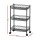 Artiss 3-Tier Steel Shelving Unit with Adjustable Shelves, Wheels, 20kg Capacity per Tier, 45x25x75cm, Black