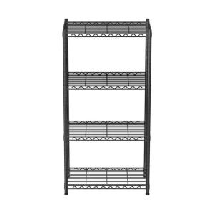 Artiss 4-Tier Adjustable Steel Shelving Unit, 60x35x120cm, 50kg Per Shelf, Garage Storage Rack, Black