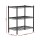 Artiss 3-Tier Adjustable Steel Shelving Unit - 50kg Capacity, Rust-Resistant, V-Mesh Surface, 60x35x70cm, Black