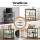 Artiss 3-Tier Adjustable Steel Shelving Unit - 50kg Capacity, Rust-Resistant, V-Mesh Surface, 60x35x70cm, Black