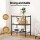 Artiss 3-Tier Adjustable Steel Shelving Unit - 50kg Capacity, Rust-Resistant, V-Mesh Surface, 60x35x70cm, Black