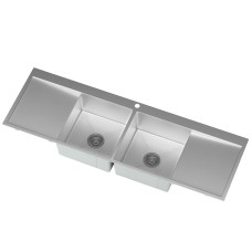 Cefito 155x50cm Stainless Steel Kitchen Sink Basin - Under/Flush/Top Mount, Sound-Deadening, R10 Rounded Corners