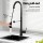 Cefito 51x45cm Stainless Steel Kitchen Sink with Pull-Out Mixer Tap, Single Bowl, Black, PVD Coated, R10 Corners