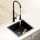 Cefito 51x45cm Stainless Steel Kitchen Sink with Pull-Out Mixer Tap, Single Bowl, Black, PVD Coated, R10 Corners