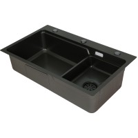 Cefito 75x45CM Kitchen Sink - Stainless Steel Single Bowl, Nano-Coated, Soundproof, Easy Drain, 5-Year Warranty