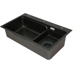 Cefito 75x45CM Kitchen Sink - Stainless Steel Single Bowl, Nano-Coated, Soundproof, Easy Drain, 5-Year Warranty
