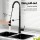 Cefito Stainless Steel Double Bowl Kitchen Sink 77x45CM with Pull Out Black Mixer Tap, R10 Corners, PVD Coated