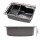 Cefito 61x43CM Stainless Steel Kitchen Sink - Single Bowl, Black, Nano-Coated, R10 Corners, Drain Basket Included