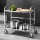 Cefito 2-Tier Stainless Steel Kitchen Trolley with Wheels, 84x56x98cm – Durable, Mobile, 100kg Capacity, Easy to Clean