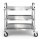 Cefito 3-Tier Stainless Steel Kitchen Trolley with Lockable Wheels, 89x50x83cm – Durable, Mobile, Easy to Assemble