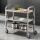 Cefito 3-Tier Stainless Steel Kitchen Trolley with Lockable Wheels, 89x50x83cm – Durable, Mobile, Easy to Assemble