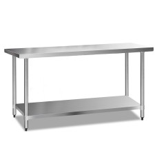 Cefito 1829x610mm Heavy Duty Stainless Steel Kitchen Bench - 304 Grade, Adjustable Shelving, Robust Design