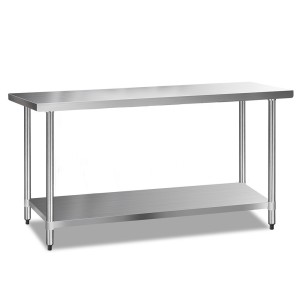 Cefito 1829x610mm Heavy Duty Stainless Steel Kitchen Bench - 304 Grade, Adjustable Shelving, Robust Design