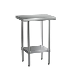 Cefito Stainless Steel Kitchen Work Bench 610x457mm - Durable 430 Steel, Adjustable Shelves & Feet, Easy Assembly