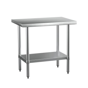 Cefito 910x610mm Stainless Steel Kitchen Work Bench - Commercial Grade 430, Adjustable Shelf & Legs, Easy Assembly