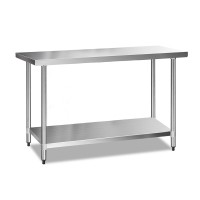 Cefito 1524x610mm Stainless Steel Kitchen Bench - Heavy Duty 430 Steel, Adjustable Shelves & Feet, Easy Assembly