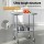 Cefito Stainless Steel Kitchen Bench 760x610mm 430 Food Grade Work Table with Undershelf 160KG Load Capacity