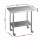 Cefito 91x61CM Stainless Steel Kitchen Work Bench with Wheels | 430 Grade Steel | Adjustable Shelf | Lockable Castors