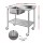 Cefito 304 Stainless Steel Sink Bench: Mobile Kitchen Workstation with Wheels, Adjustable Shelf, and 1-Year Warranty