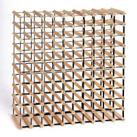 Artiss Wine Rack, Solid Pine & Steel, 110-Bottle Capacity, Natural Finish, Space-Saving Design for Kitchen or Cellar