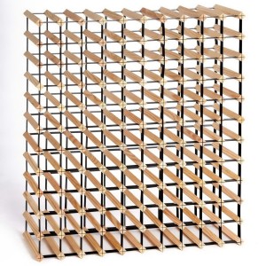 Artiss Wine Rack, Solid Pine Wood & Steel, Holds 120 Bottles, Natural Finish, 99x109x23.5cm, Durable & Elegant Storage