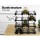 Artiss Wine Rack, Pine Wood & Steel, 12 Bottle Capacity, Black, 32x32x23.5cm, Easy Assembly, Stylish Wine Storage