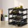 Artiss Wine Rack, Pine Wood & Steel, 12 Bottle Capacity, Black, 32x32x23.5cm, Easy Assembly, Stylish Wine Storage