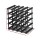 Artiss Wine Rack, Pine Wood & Steel, 42x42x23.5cm, Black, 20-Bottle Capacity, Stylish Display for Home & Restaurants