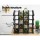 Artiss Wine Rack, Pine Wood & Steel, 42x42x23.5cm, Black, 20-Bottle Capacity, Stylish Display for Home & Restaurants