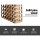 Artiss Wine Rack, Solid Pine Wood & Steel, Natural, 61x61x23.5cm, 42-Bottle Capacity, Durable & Elegant Storage