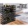 Artiss Wine Rack, Pine Wood & Steel, 72 Bottle Capacity, Black, 80x80x23.5cm, Stylish & Durable Wine Storage Solution