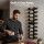Artiss Wall Mounted Wine Rack 9 Bottle Metal Black Vertical Space Saving Display Storage Organiser 26x7.6x71cm