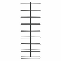 Artiss Wall Mounted Wine Rack 9 Bottle Metal Black Vertical Space Saving Display Storage Organiser 26x7.6x71cm