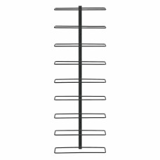 Artiss Wall Mounted Wine Rack 9 Bottle Metal Black Vertical Space Saving Display Storage Organiser 26x7.6x71cm