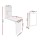 Artiss Foldable Computer Desk with Wall-Mounted Bookshelf, White, Space-Saving Design, Particle Board, 78x52.5x156cm
