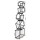 Artiss 5‑Tier Metal Bookshelf Black Geometric Display Shelf Slim Vertical Storage 181cm Height 23kg Capacity