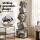 Artiss 5‑Tier Metal Bookshelf Black Geometric Display Shelf Slim Vertical Storage 181cm Height 23kg Capacity