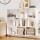 Artiss CORA Bookshelf 3 Tiers 10 Cubes – White & Pine, 120cm x 24cm x 107cm, Sturdy Display Shelf with Solid